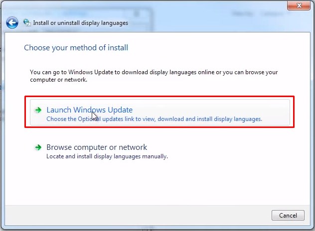 Dil Paketi Windows 7