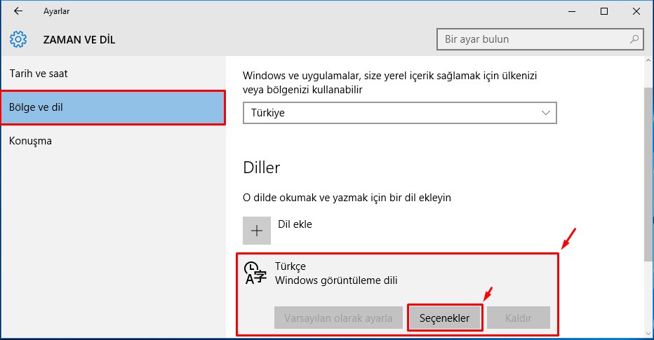 Windows 10 Klavye Değişikliği (3)