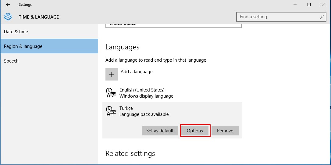 Windows 10 Türkçe Dil Paketi Yükleme (5)