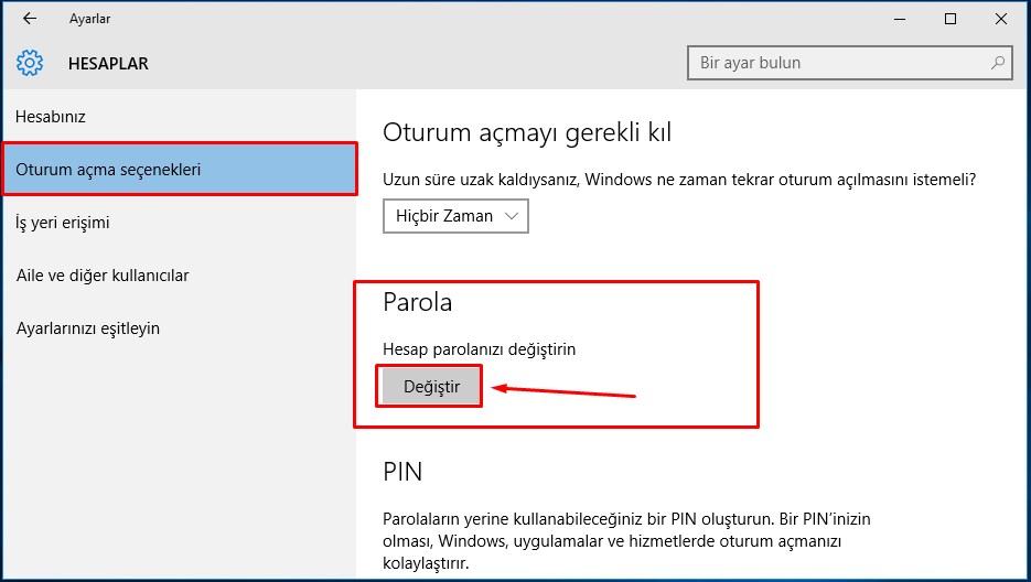 windows 10 şifre değiştirme (3)