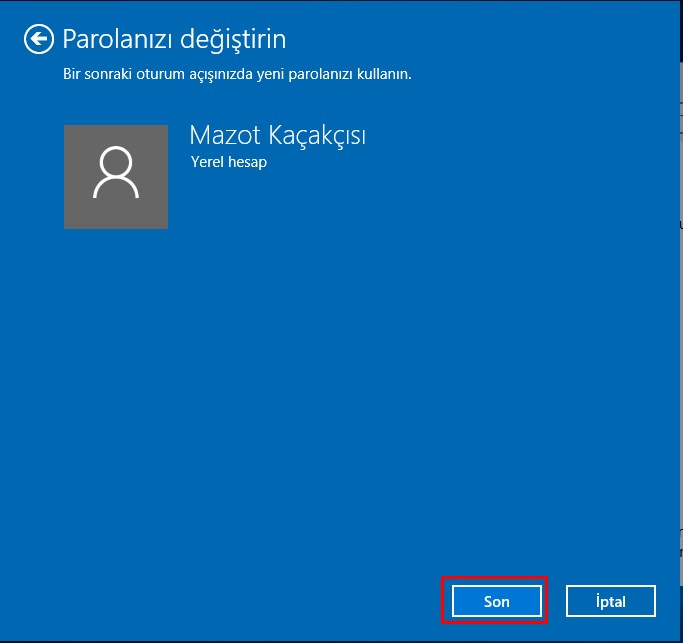 windows 10 şifre değiştirme (6)