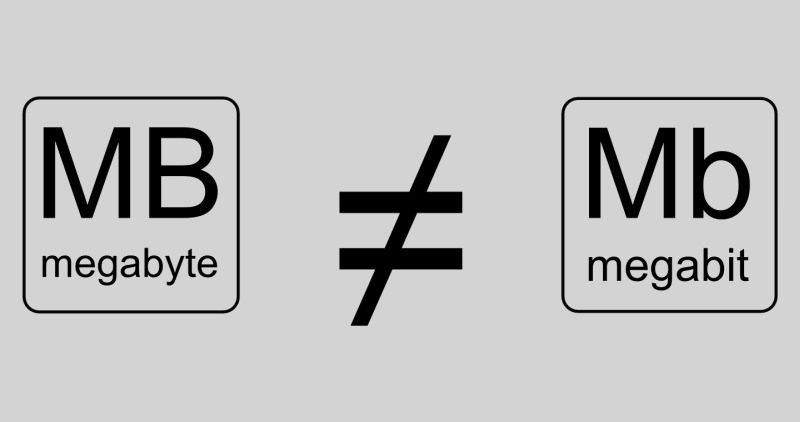 Megabit ile MegaByte arasındaki farklar.